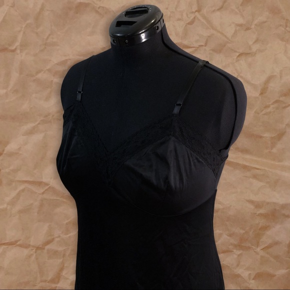 Vintage Vanity Fair Black Slip Mini Dress - Picture 11 of 16
